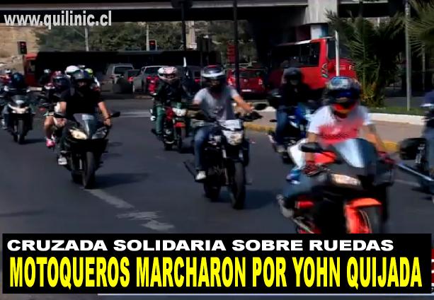 Motoqueros marcharon por Yohn Quijada