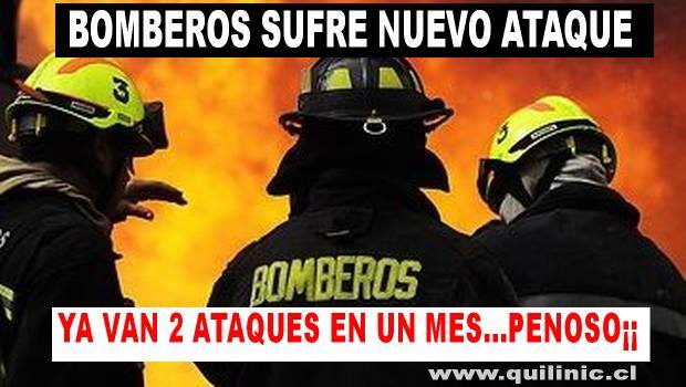 Nuevo ataque a Bomberos en Quilicura