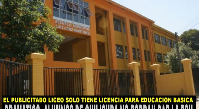 Dramático, alumnos de liceo Luis Cruz Martínez no podrán dar la PSU