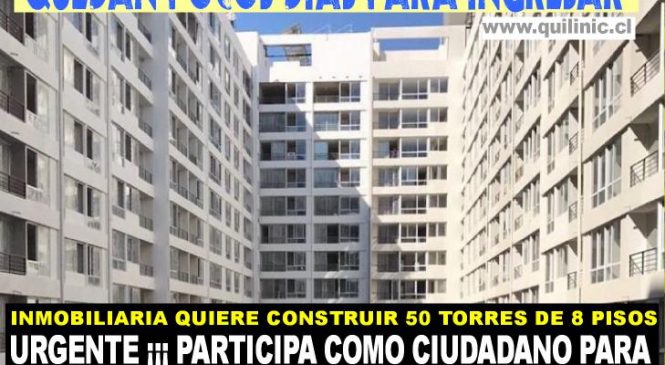 Participa y evita las 50 torres de 8 pisos