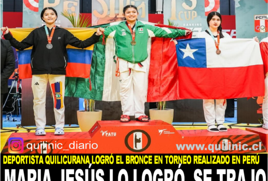 María Jesús lo logró, se trajo medalla para Chile