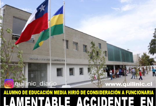 Lamentable accidente en Colegio Luis Cruz Martinez