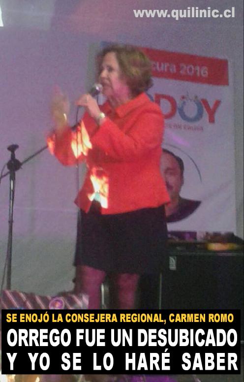 Carmen Romo; «El intendente Orrego se desubicó»