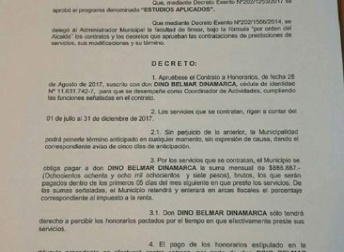 800 luquitas, por no trabajar