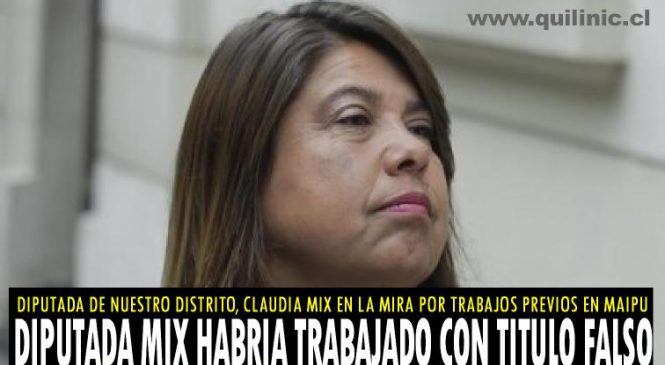 Diputada Claudia Mix habría trabajado con título falso