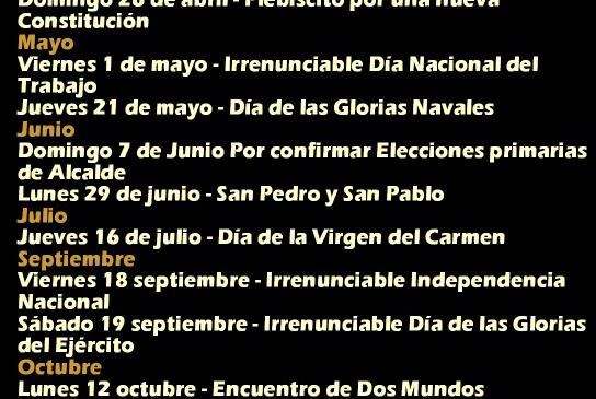 Feriados 2020