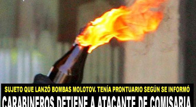 Carabineros detiene a solitario atacante de comisaría